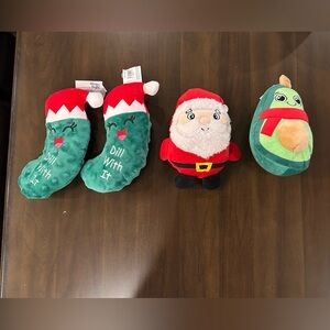 Christmas Plush Dog Toy Set